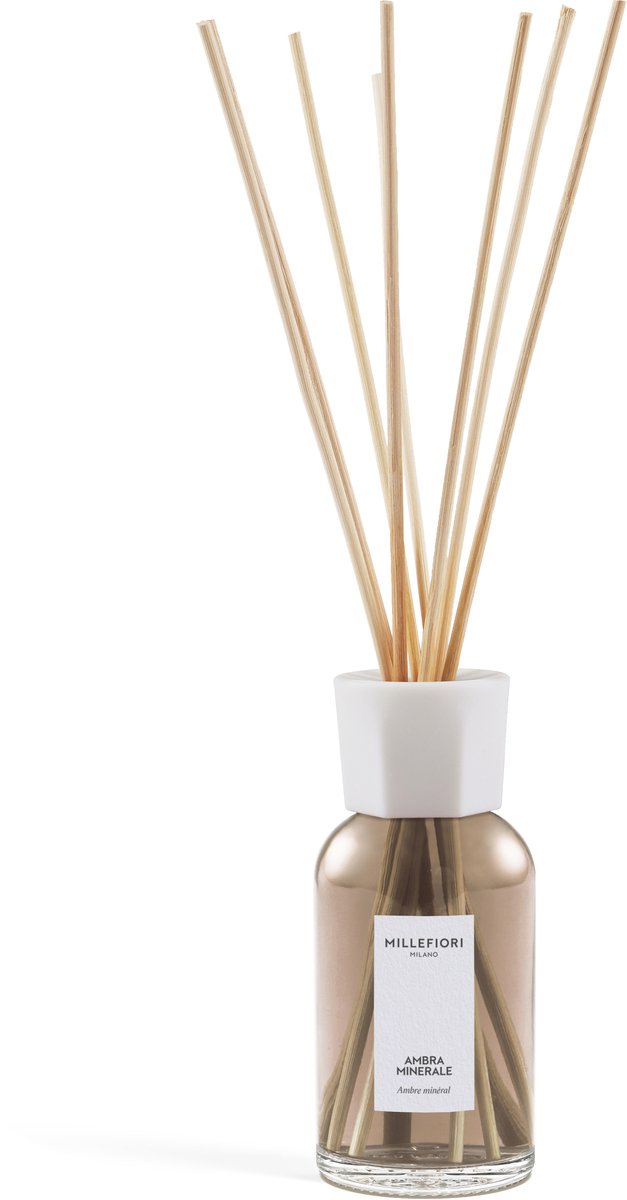 Millefiori Milano - Geurstokjes 250 ml - Ambra Minerale - 4 tot 5 maanden