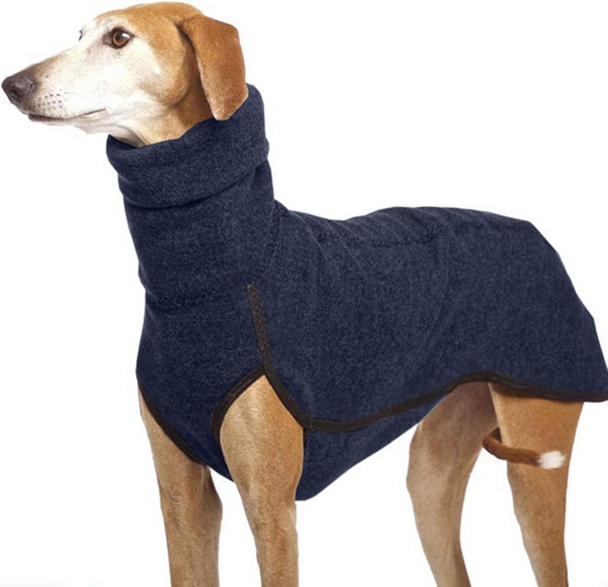 Warme Fleece Hondenjas met Opstaande Kraag voor Buiten en Binnen