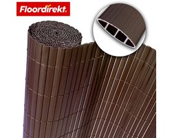 FLOORDIREKT PVC-Privacyscherm voor Tuin, Balkon & Terras - Privacyscherm voor buiten - Extra ondoorzichtig - Decoratie voor balkonrelingen - Bruin - 100 x 300 cm