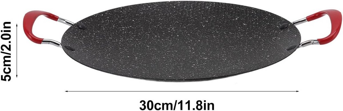 Ronde Non-Stick BBQ Grillpan voor Keramische en Gasfornuizen (30cm)