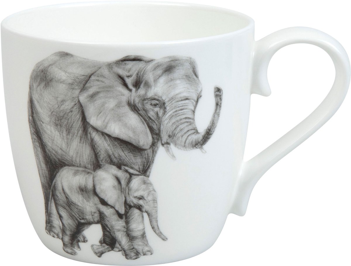 Könitz mok Amazing Animals - Olifanten, beker, koffiemok, bone china, 450 ml, 11 2 057 2761