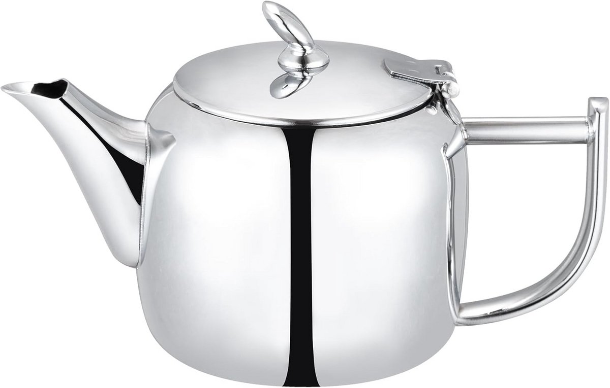 Kleine Theepot RVS 510ml voor 2 Personen - Spiegelglad Gepolijst