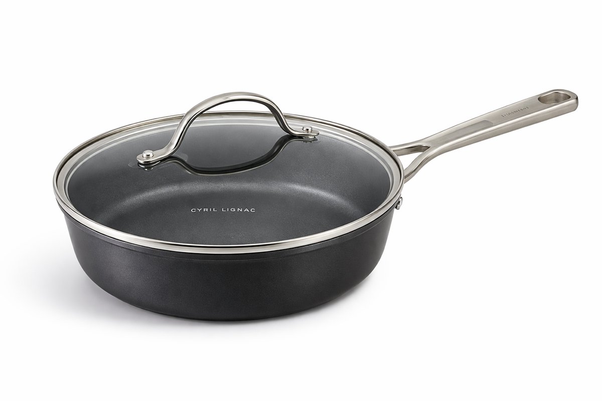 Cyril Lignac Sauteerpan 24 cm – Inclusief Deksel – Full Inductie – 2,7L – Antiaanbaklaag – PFOA-vrij – Geschikt voor Alle Warmtebronnen