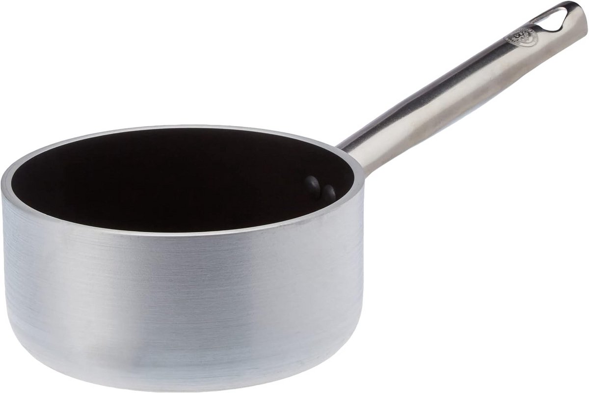 Professionele Aluminium Steelpan met Antiaanbaklaag en Stevig Handvat - 16 cm Diameter
