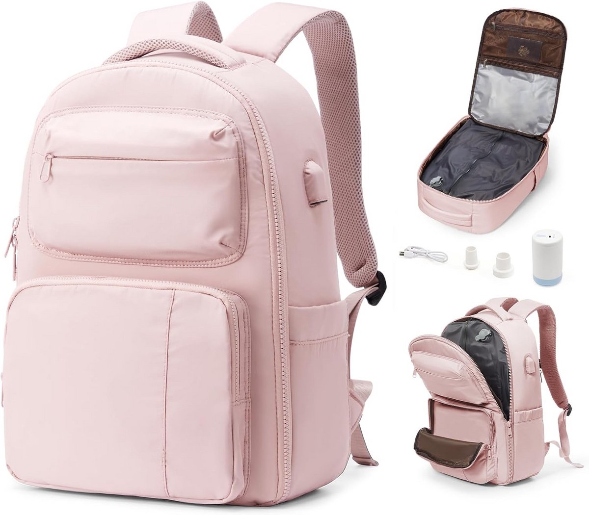 Draagbare Stofzuiger Rugzak voor Handbagage, 45x36x20 cm, Inclusief Vacuümsysteem