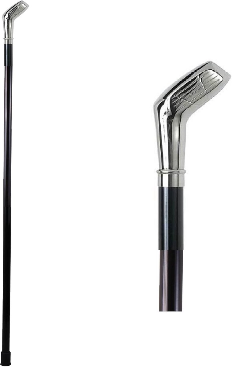Wandelstok - Decoratieve stok - Veilige ondersteuning - Golfclub grip - 95 cm - Zwart