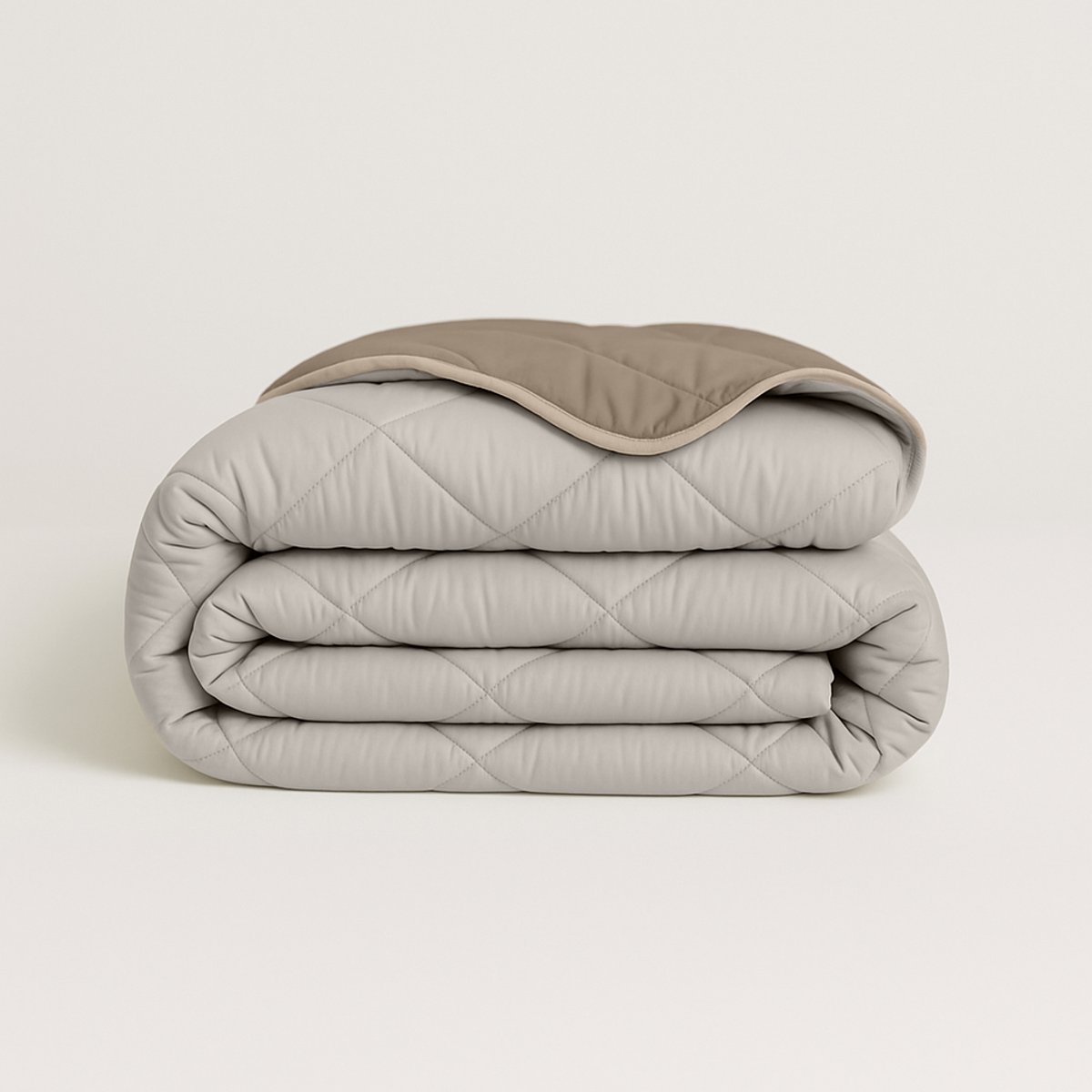 Y-NOT - Dekbed Zonder Overtrek 200x220 - All Season - Zacht & Wasbaar - Offwhite/Taupe