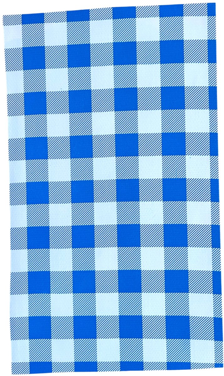 Atelier Du Baj Grande Pepita Aqua Mexicaans Tafelzeil - 250 x 120 cm