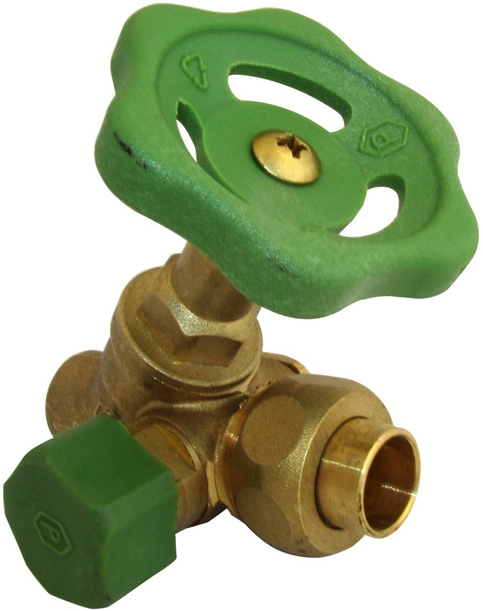 KIRCHHOFF stopkraaan schuin, 28 mm, met aftap