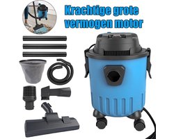 15L Shop-stofzuiger Nat en Droog, 3 piek pk Poly Nat-Droog Stofzuiger met accessoires, krachtige motor, draagbare handgreep/rolletjes met aftapblaas, voor auto, garage, werkplaats, dierenharen