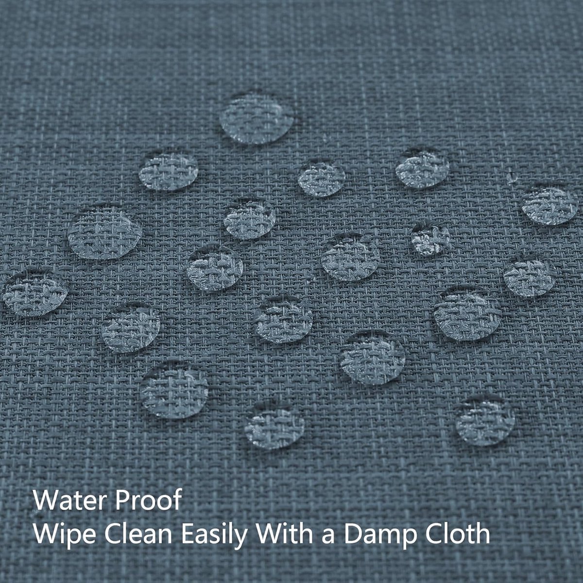 Waterafstotend Tafelkleed met Linnenlook Wasbaar - Vlekbestendig Rechthoekig Blauw