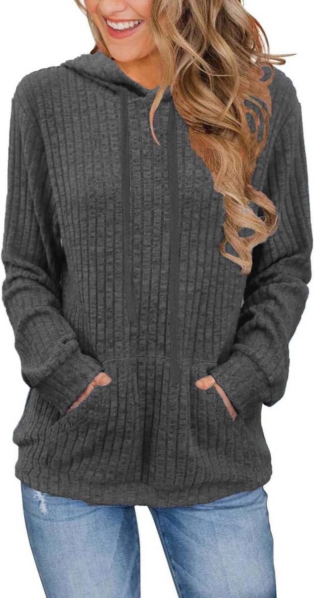 Dames Trui met Capuchon en Lange Mouwen - Casual Elegante Sweater