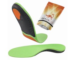 Bracefox® Premium Inlegzolen 'ErgoSole' | Steunzolen | Hielspoor Zooltjes | Fasciitis Plantaris | Platvoeten | Man & Vrouw | maat S (39-41)
