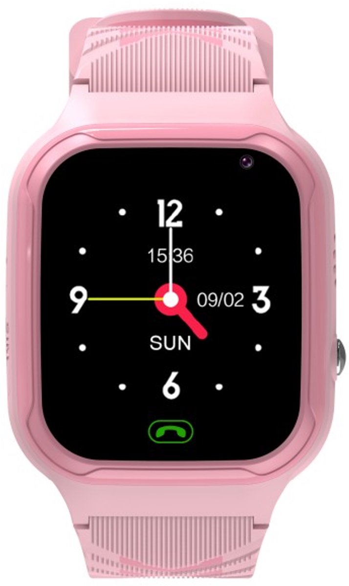 Zazu - Kids smartwatch - 4G /GPS - Bellen - video - voice chat - Alarm clock - Camera - Roze