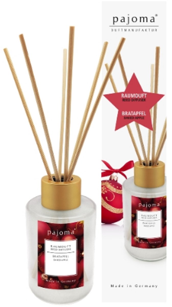 Kerst Geurstokjes - Bratapfel - Pajoma | 1x 100ml - Gebakken Appel Geur | Geurverspreider - Kerstgeur - Herfst & Winter