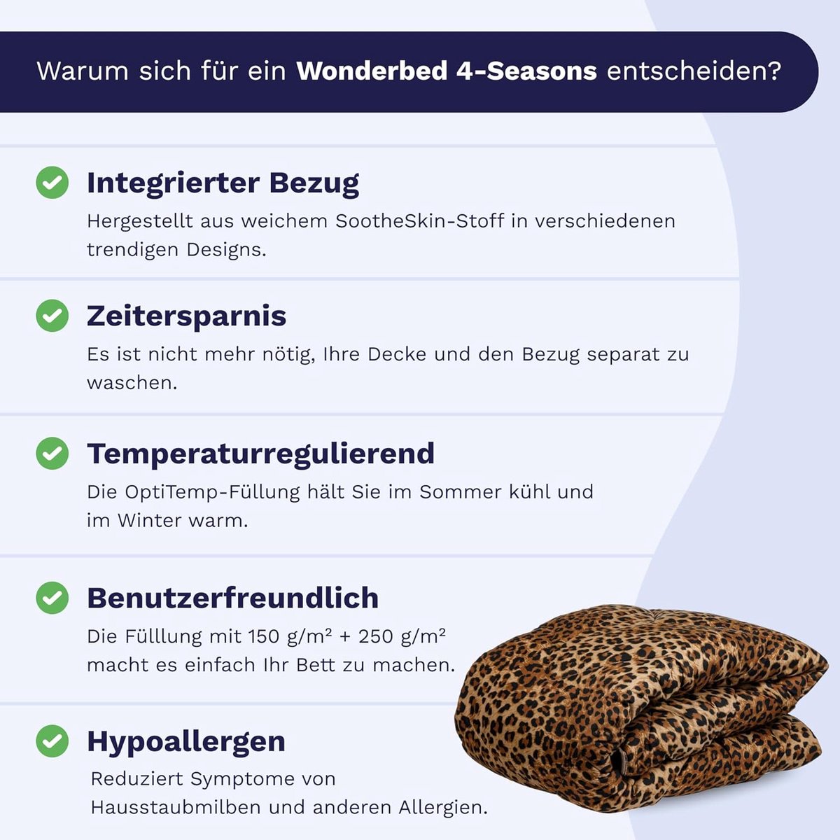4-Seizoenen Dekbed 240x200 cm – 2-in-1 Dekbed Zonder Overtrek met Kliksysteem – Wasbaar, Anti-Allergisch & Lichtgewicht – Botanic Chique – Pauwhome