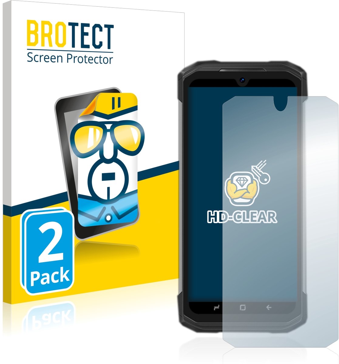 BROTECT - Screenprotector voor Doogee S98 Pro - Folie Beschermfolie transparant 2 Stuks