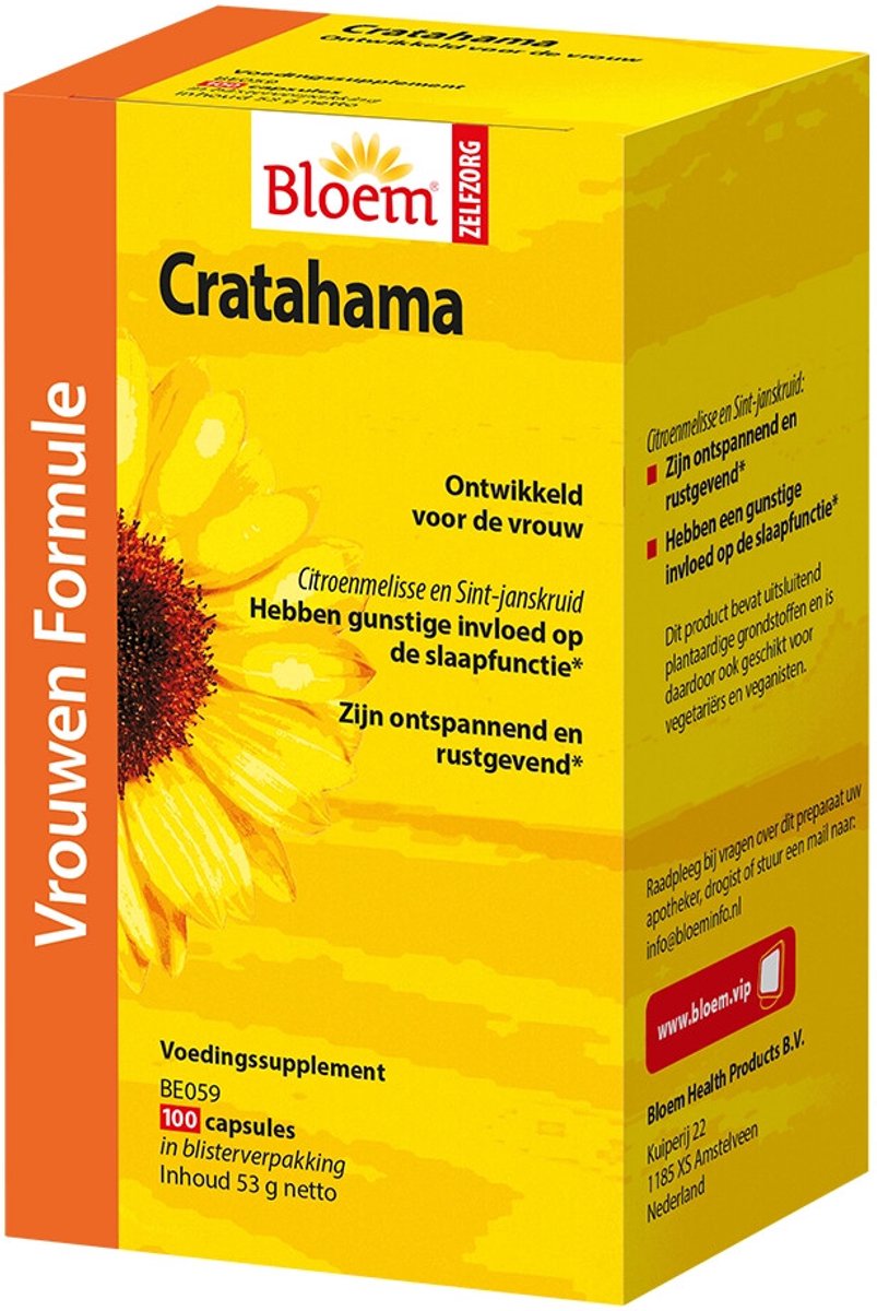 Bloem Cratahama Exra Forte - 100 Capsules - Voedingssupplement