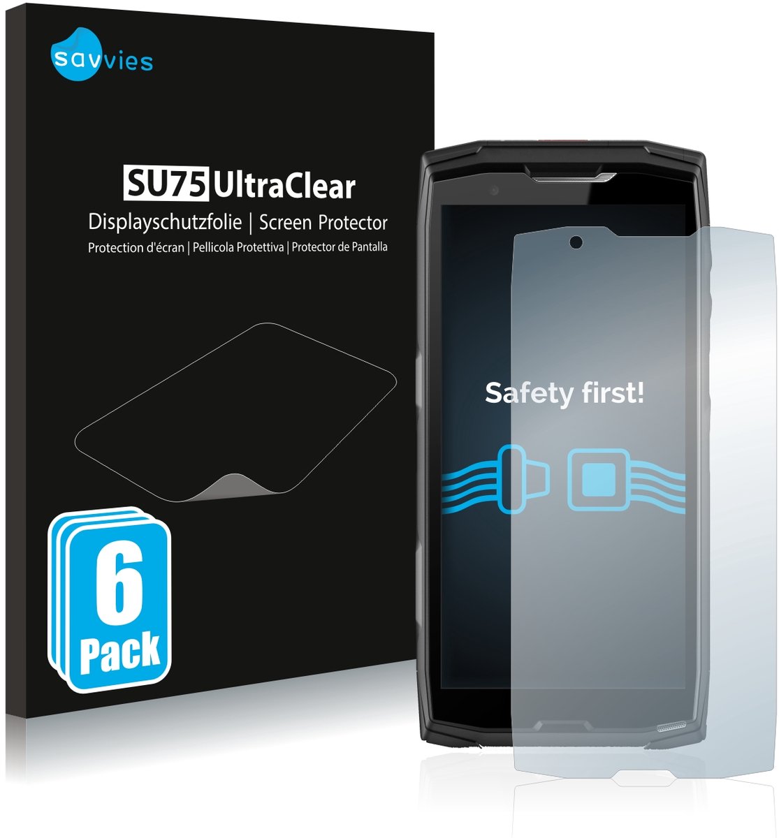Savvies - Screenprotector voor Crosscall Core-X5 - Folie Beschermfolie transparant 6 Stuks