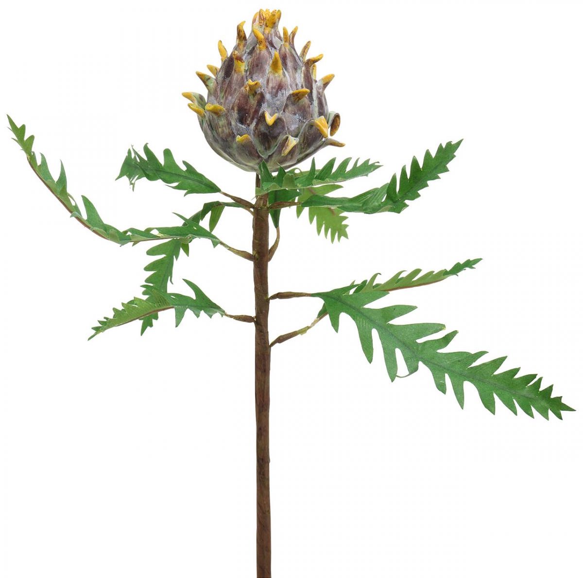 Viana Deco kunstplant artisjok paars herfstdecoratie Ø7,5cm H42cm
