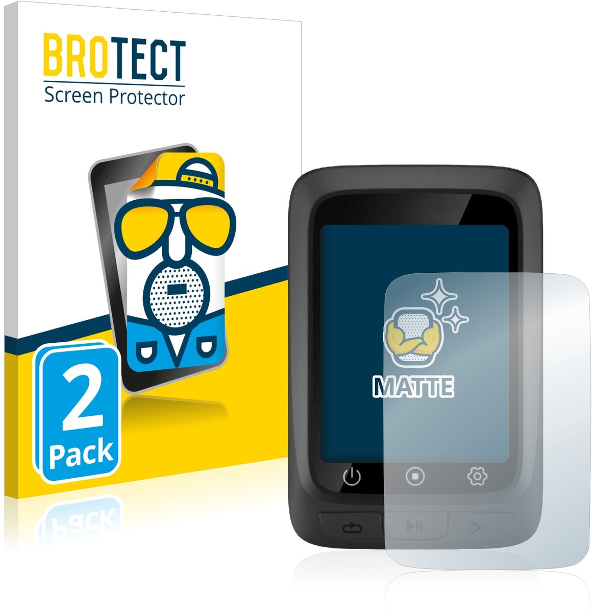 BROTECT - Screenprotector voor CooSpo BC107 - Folie Beschermfolie matte 2 Stuks