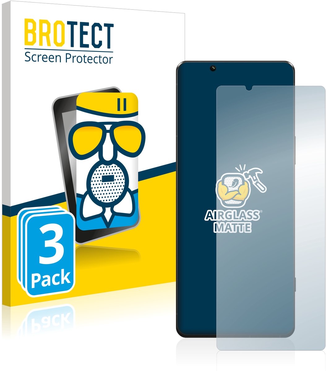 BROTECT - Screenprotector voor Sony Xperia 5 IV - Folie Beschermfolie Beschermglas matte 3 Stuks