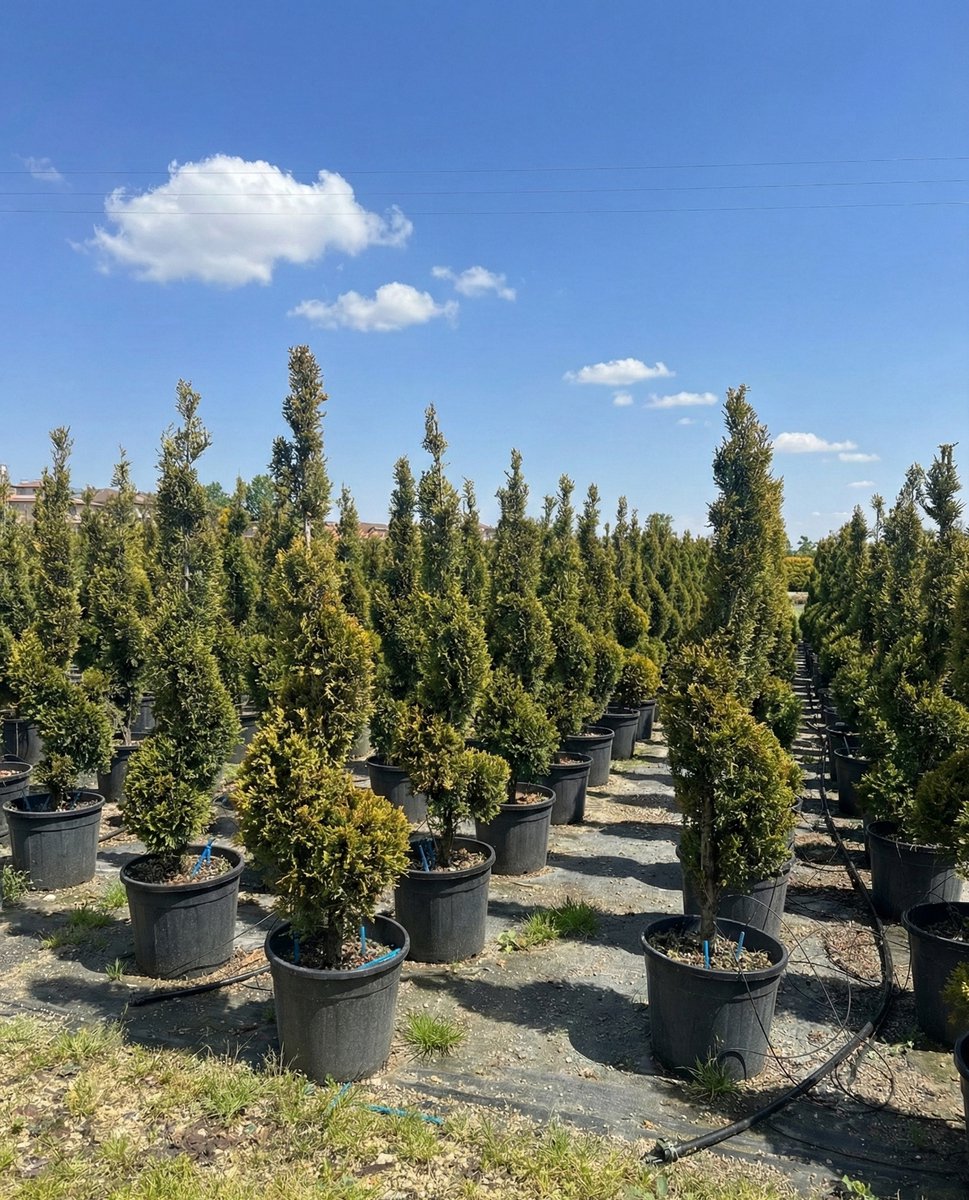 Sunny Tree - Cupressocyparis Leylandii Spiral – 150 cm – 18L – Winterhard
