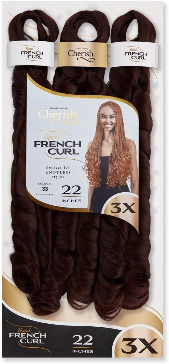 Synthetisch Haar Extensions Vlechtwerk Krullend Frans Krul 22 Inch - Bouncy Vlechten