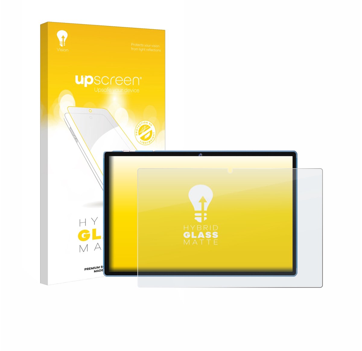 upscreen - Screenprotector voor Biegedy B25 10.1" - Folie Beschermfolie Beschermglas matte