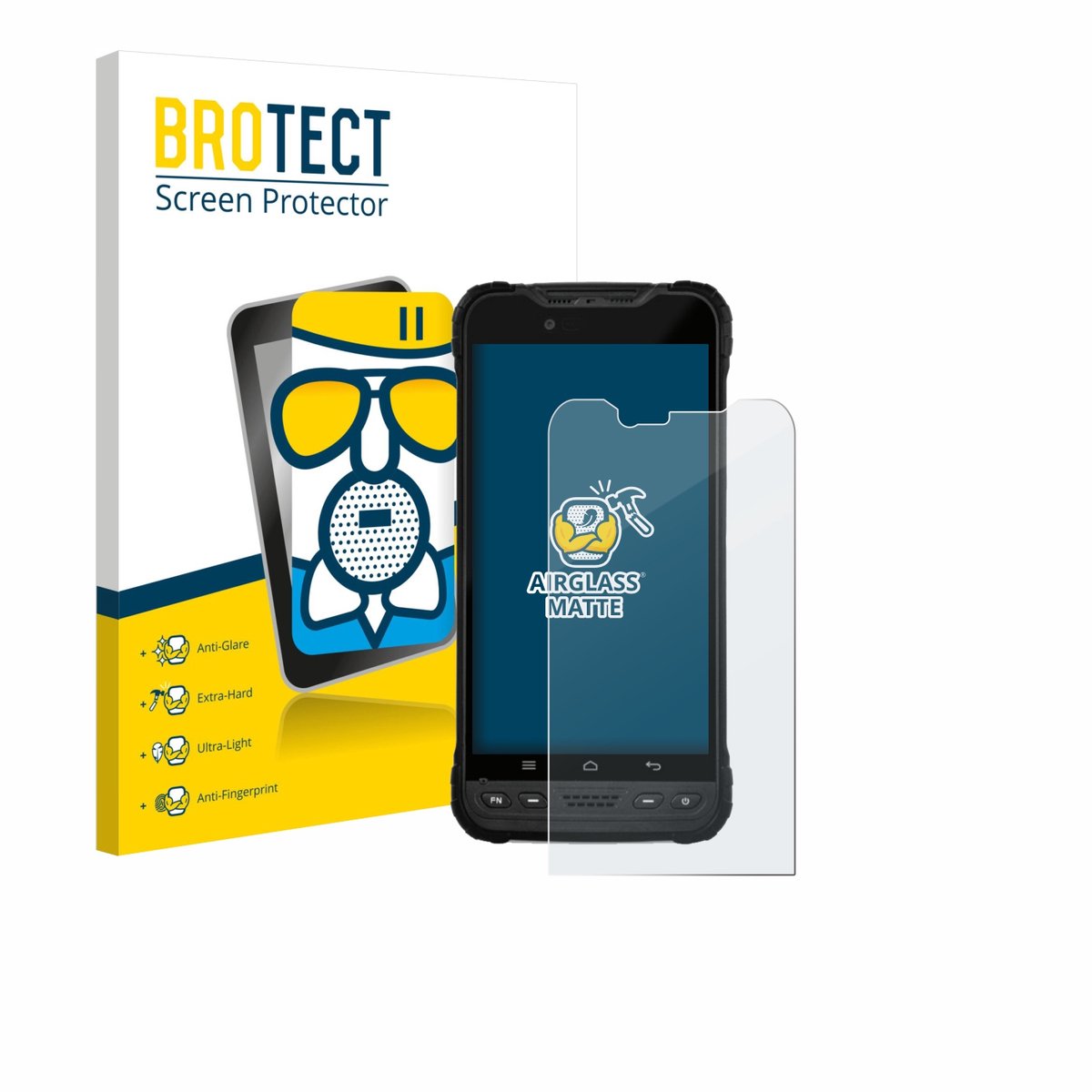 BROTECT - Screenprotector voor Zebra Xplore M60 - Folie Beschermfolie Beschermglas matte