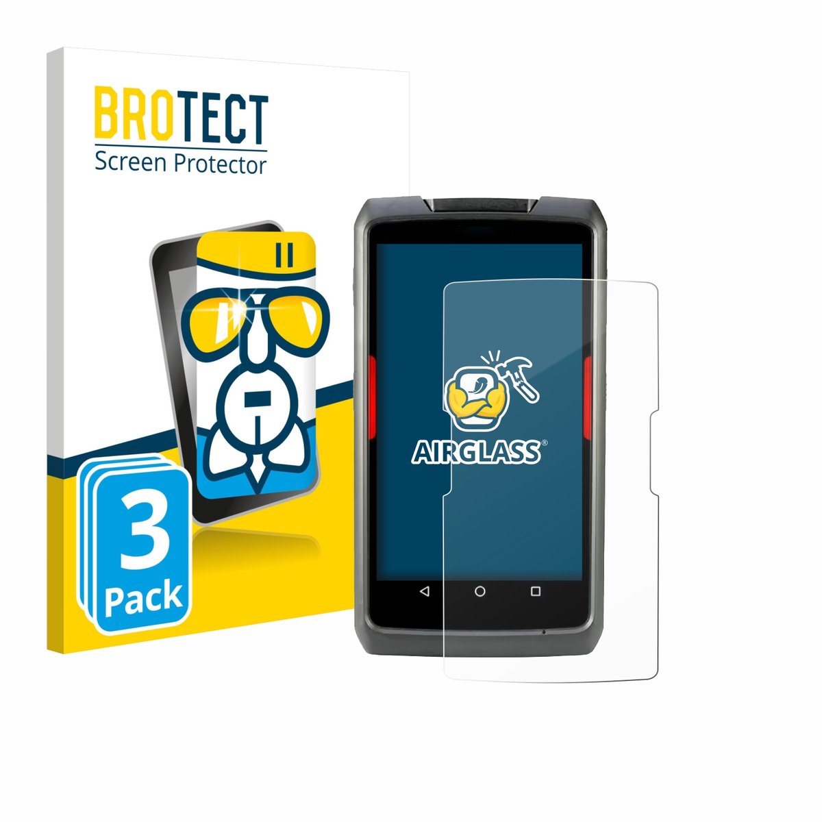 Screenprotector 3 Stuks voor Honeywell ScanPal EDA71 Beschermglas transparant