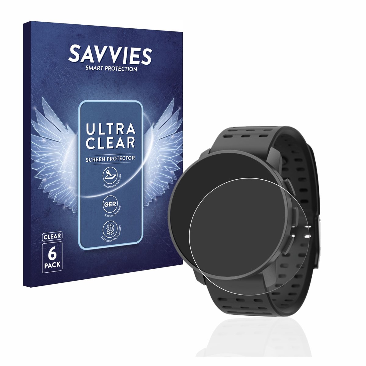 Savvies - Screenprotector voor Suunto 9 Peak Pro - Folie Beschermfolie transparant 6 Stuks