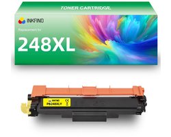 INKFIND TN248XL Geel tonercartridge compatibel met Brother TN248XL TN-248XL Geel toner cartridge - 1-pack Geel