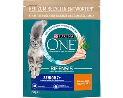 PURINA ONE BIFENSIS SENIOR 7+ droogvoer voor katten, rijk aan kip (1 x 750g)