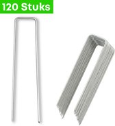 YUGN 120 Couverture au sol Pegs - Galvanisé anti rouille au Chevilles de sol - Facile Fixation par points Sharp - Oa RACINES Tissu Couvre - sol Kunstgras ou Tentes Camping - 20x20x3.5CM