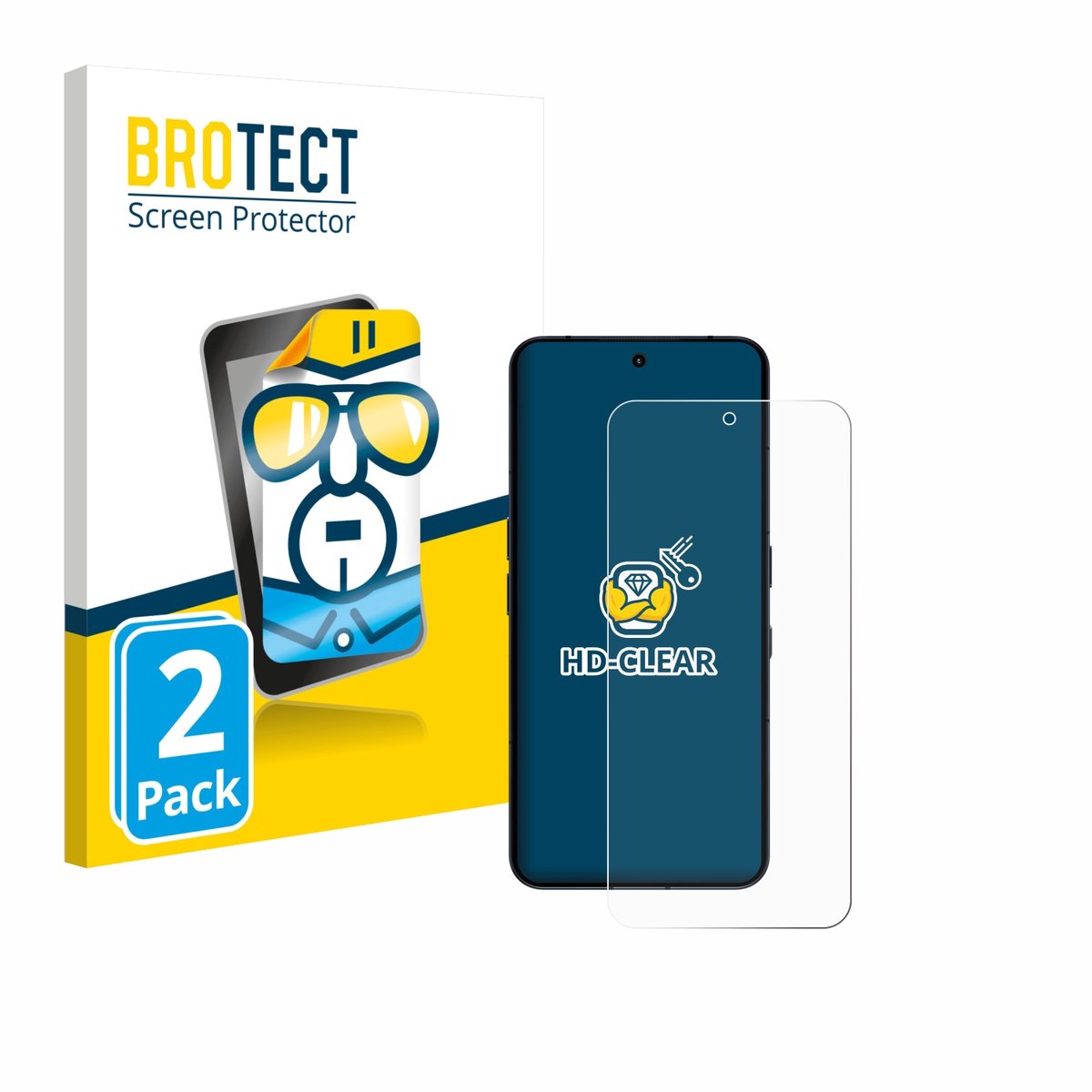 BROTECT - Screenprotector voor Nothing Phone (3) - Folie Beschermfolie transparant 2 Stuks