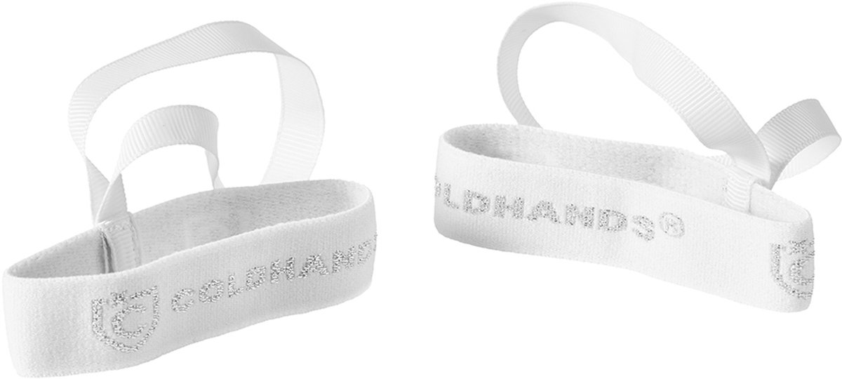 Grip ’n Go polsband Coldhands® accessoire elastische band unisex comfortabel draagcomfort eenvoudige bevestiging verliespreventie onmisbaar voor skilift handsfree gemak set van twee gebruiksvriendelijk. Zilver