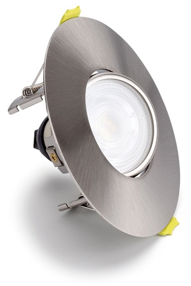 Inbouwspot Sijmen rond nikkel - 11cm breed - extra warm wit - dimbaar