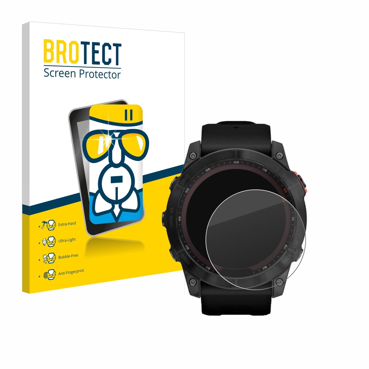 Screenprotector voor Garmin Fenix 7X (51 mm) Beschermglas transparant