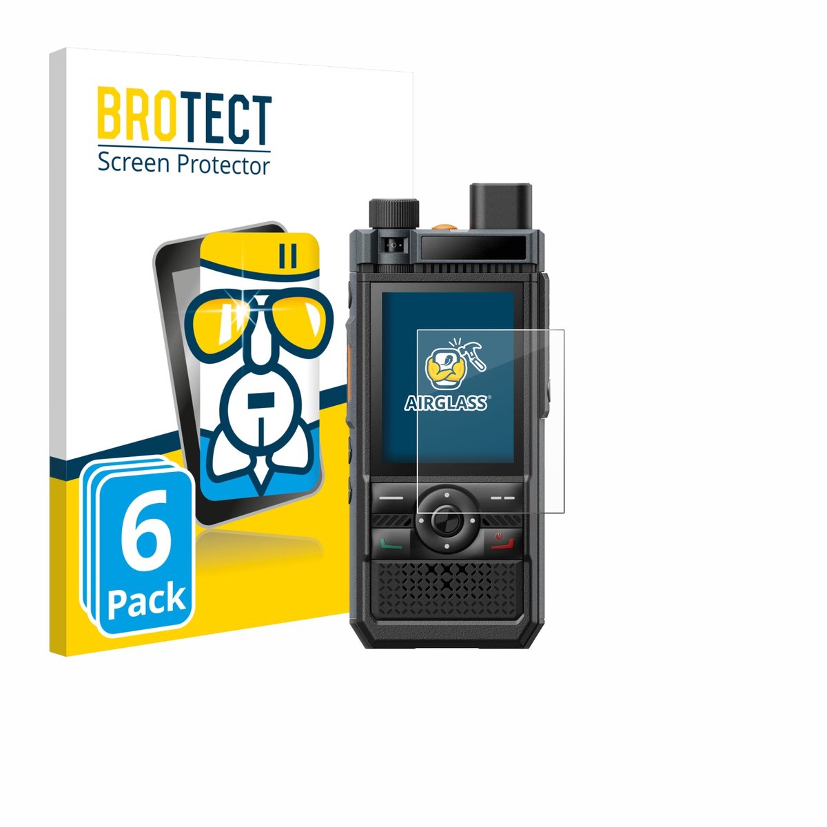 Screenprotector 6 Stuks voor Hytera P50 Pro Beschermglas transparant