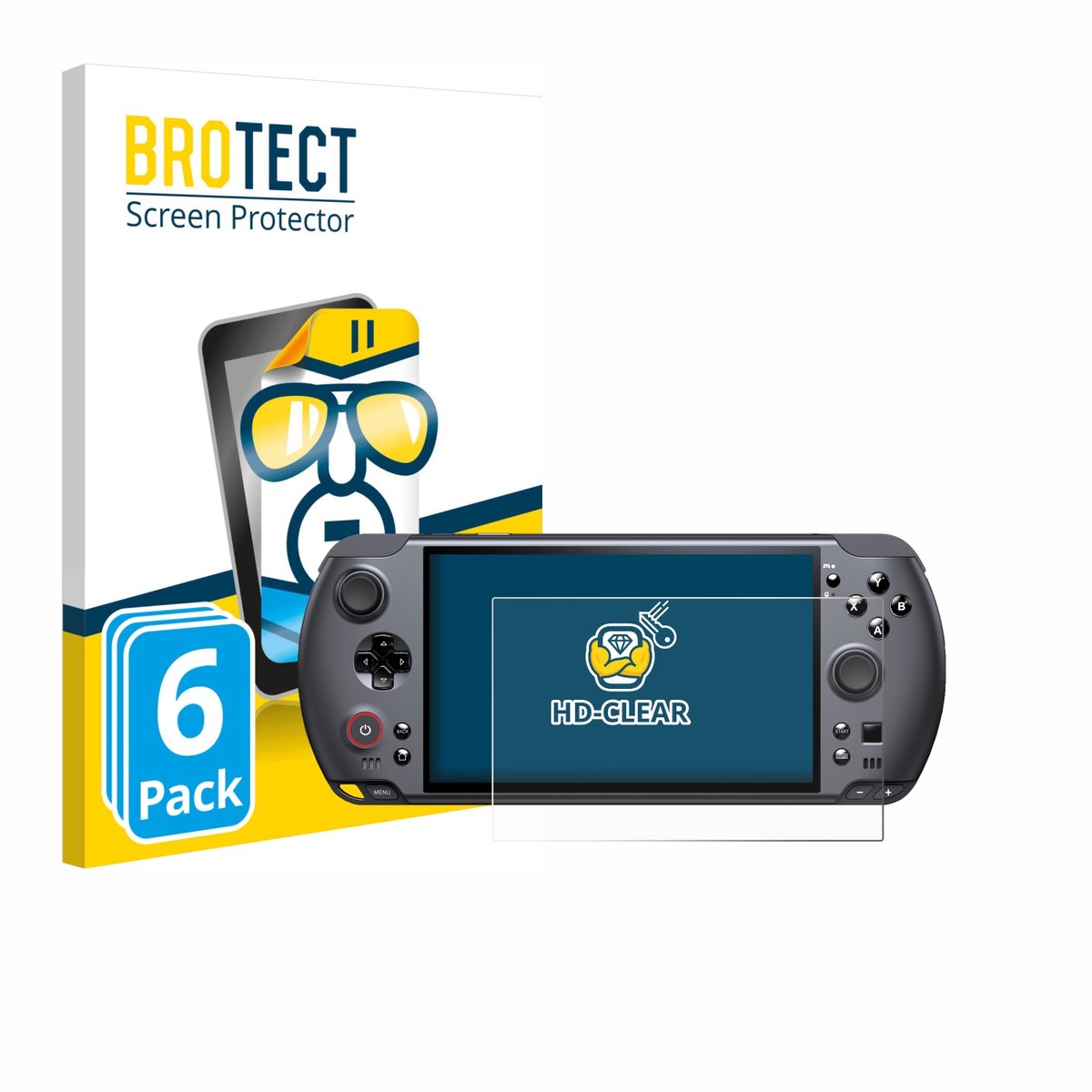 BROTECT - Screenprotector voor GPD Win 5 - Folie Beschermfolie transparant 6 Stuks