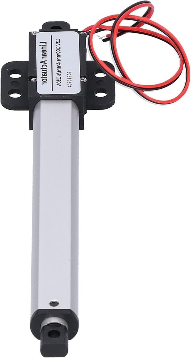 Allecto- Elektrische Lineaire Actuator - Geluidsarm - 100mm - Kortsluitbeveiliging - Zwart - Mini - Eindschakelaar - Geschikt voor Automatisering - 12V Lineaire Actuator(Slag 100mm-30mm/s-20N)