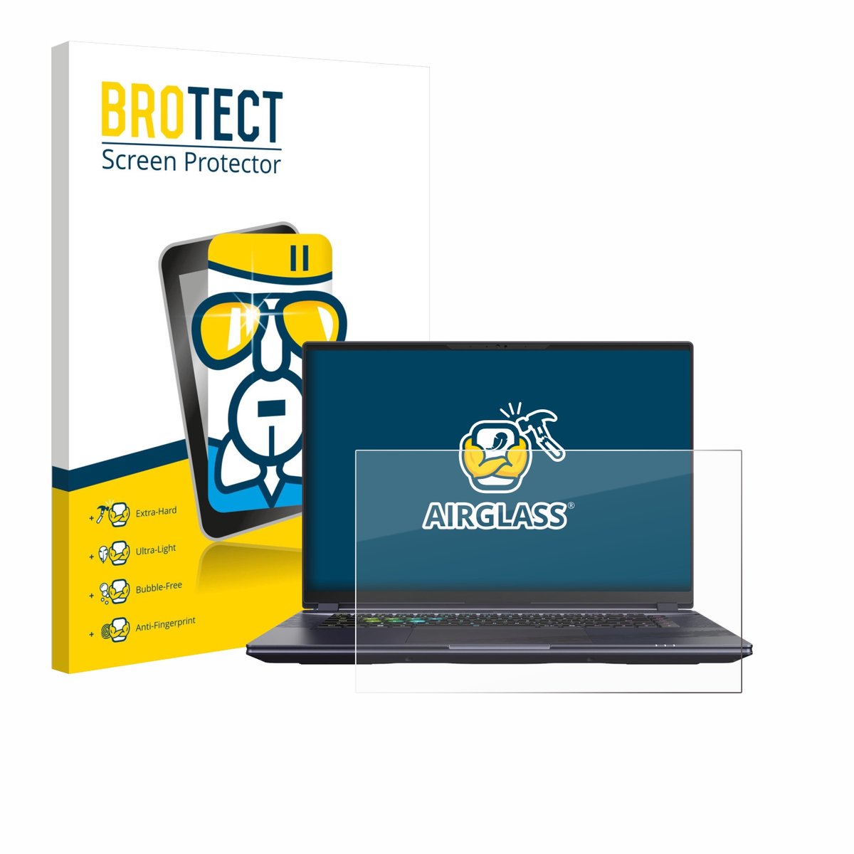Screenprotector voor Gigabyte AORUS 16X 2024 Beschermglas transparant