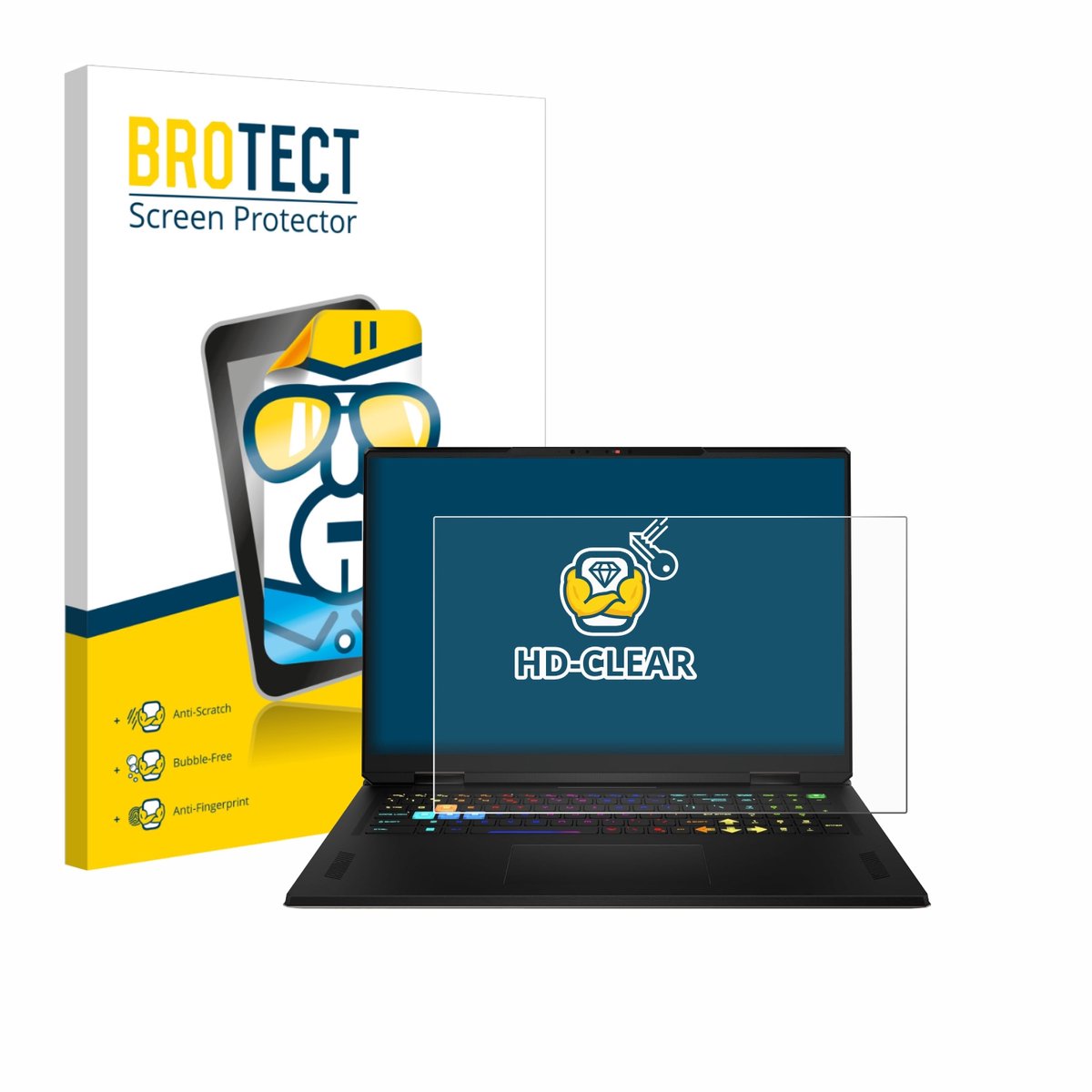 BROTECT - Screenprotector voor MSI Vector A18 HX 2025 - Folie Beschermfolie transparant