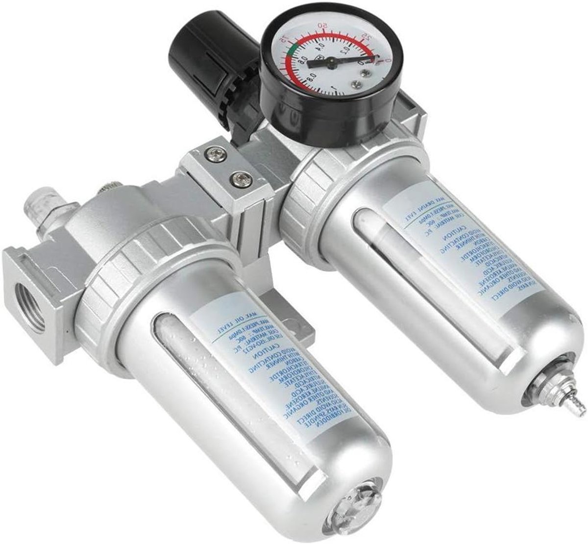 Luchtdrukregelaarfilter met meter en olie-waterafscheider voor luchtcompressoren
