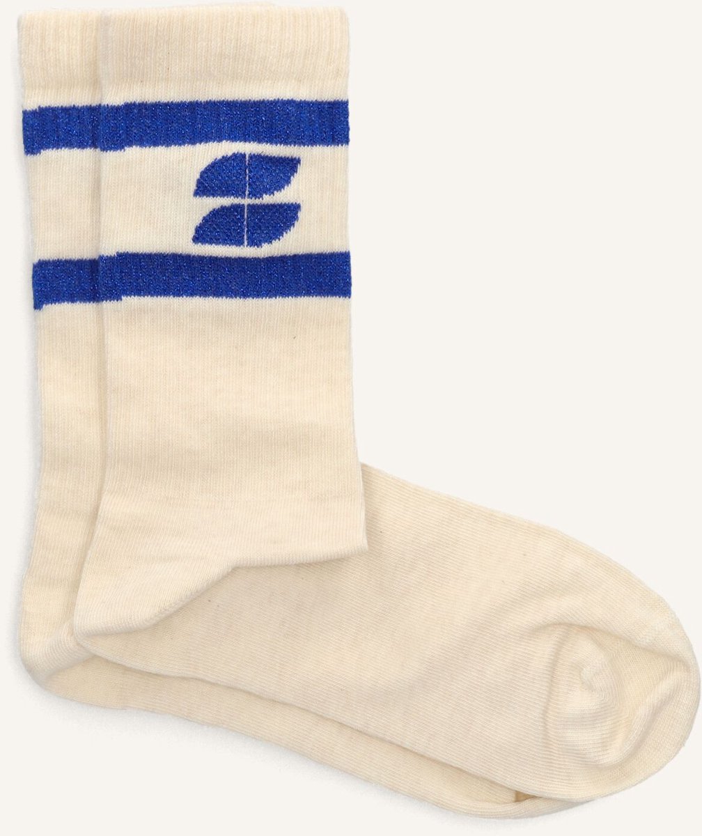 By-Bar Logo Sparkle Oyster Sock Beenmode Dames - Creme - Maat ONESIZE