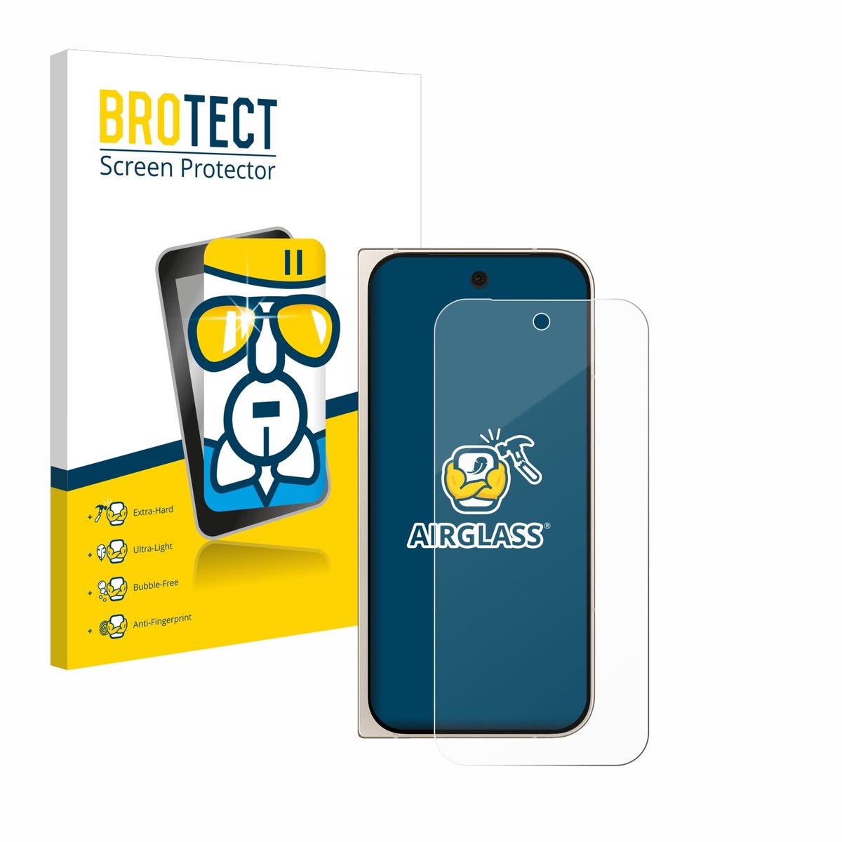 Screenprotector voor Google Pixel 9 Pro Fold Beschermglas transparant