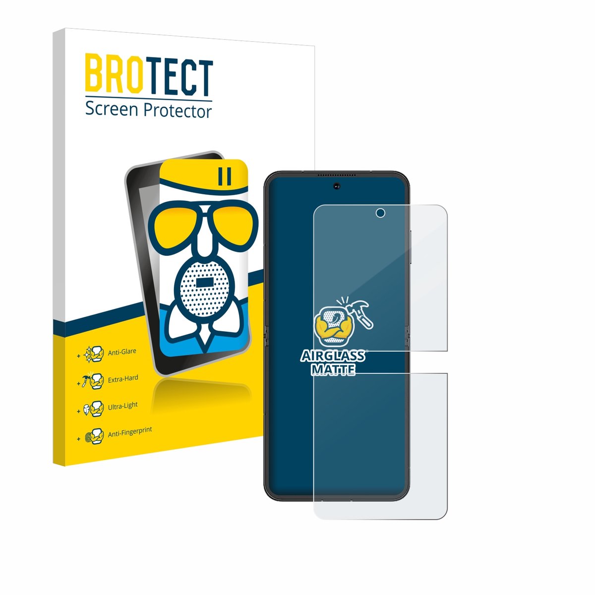 BROTECT - Screenprotector voor Nubia Flip 5G - Folie Beschermfolie Beschermglas matte