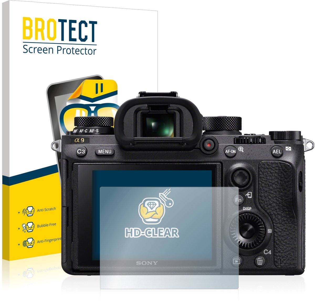 BROTECT - Screenprotector voor Sony Alpha 9 - Folie Beschermfolie transparant 2 Stuks