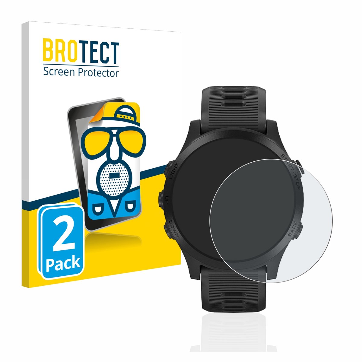 BROTECT - Screenprotector voor Garmin Forerunner 945 - Folie Beschermfolie matte 2 Stuks